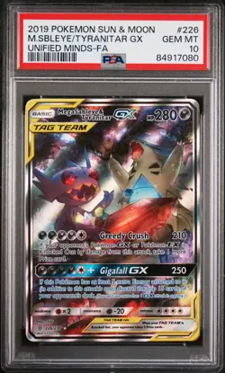 Pokemon Unified Minds Mega Sableye & Tyranitar GX 226/236 PSA 10 GEM MINT - Image 1