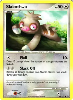 Pokemon TCG Slakoth 95/127 Platinum Regular Common VLP - Image 1