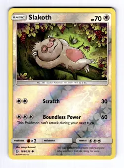 Slakoth (168) SM - Unified Minds #168 (2019) Common Reverse Holo NM Pokemon - Image 1