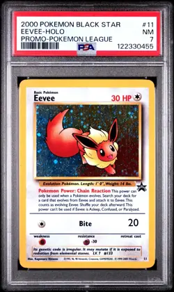 Eevee #11 Black Star Promo Holo Pokemon - PSA 7 NM - Image 1