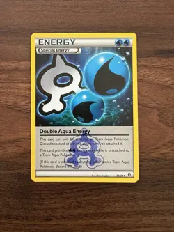 Double Aqua Energy 33/34 Double Crisis Pokemon TCG Regular NM - Image 1