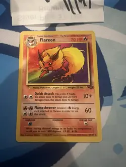 Pokemon TCG WOTC Jungle Flareon 19/64 Regular Non Holo Rare Unlimited LP/MP - Image 1