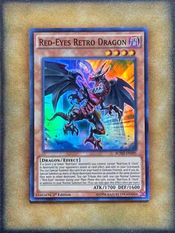 Yugioh Red-Eyes Retro Dragon BOSH-EN095 Super Rare 1st Ed NM - Image 1