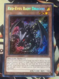Yugioh: Red-Eyes Baby Dragon - LDS1-EN010 - Secret Rare - Limited Edition - NM - Image 1