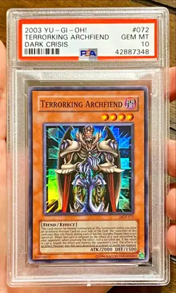 2003 Yugioh TERRORKING ARCHFIEND DCR-072 Super Rare PSA 10 Gem Mint! 💎 POP 3! - Image 1