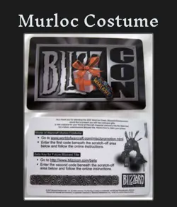 🔥 BLIZZCON 2007 World Of Warcraft - MURLOC SUIT / COSTUME - Loot code Card 🎁 - Image 2