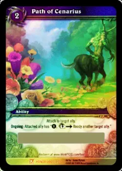 NM-Mint WoW TCG Path of Cenarius (unscratched loot) Loot Cards World of Warcraft - Image 1