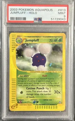 Pokemon Card Jumpluff H13/H32 Holo Rare Aquapolis PSA 9 - Image 1