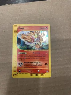 Entei Aquapolis Holo Rare Foil Nintendo H8/H32 Swirl Vintage Pokemon NM+ - Image 1