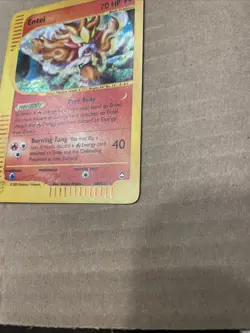 Entei Aquapolis Holo Rare Foil Nintendo H8/H32 Swirl Vintage Pokemon NM+ - Image 3