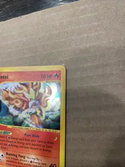 Entei Aquapolis Holo Rare Foil Nintendo H8/H32 Swirl Vintage Pokemon NM+ - Image 4