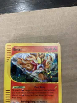 Entei Aquapolis Holo Rare Foil Nintendo H8/H32 Swirl Vintage Pokemon NM+ - Image 5