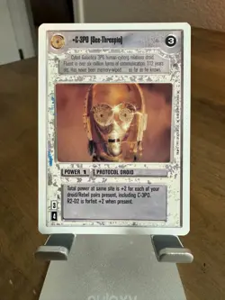 C-3P0 (See -Threepio) 1995 playing card from Star Wars CCG - Image 1