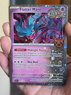 POKEMON FLUTTER MANE 078/162 RARE COSMOS HOLO SWIRL TRICK! OR TRADE NM CARD - Image 1