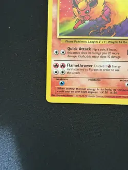 Pokemon Flareon Card 19/64 Jungle Set Regular TCG Non-Holo MP 1999 WOTC Vintage - Image 3