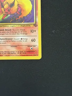 Pokemon Flareon Card 19/64 Jungle Set Regular TCG Non-Holo MP 1999 WOTC Vintage - Image 4