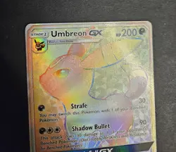 Umbreon GX (Secret) 154/149 SM Base Set Holo Rainbow Full Art Pokemon Card LP - Image 3