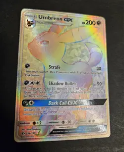Umbreon GX (Secret) 154/149 SM Base Set Holo Rainbow Full Art Pokemon Card LP - Image 5