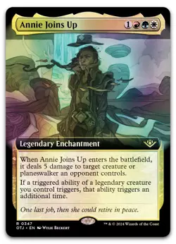 Annie Joins Up (Extended Art) #347 (Foil) (NM) Thunder Junction OTJ Magic MTG - Image 1