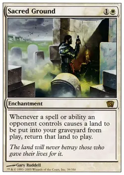Sacred Ground - 8th Edition #39 MTG Magic The Gathering - Image 1