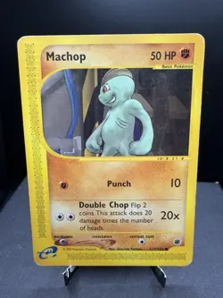 Pokemon TCG Expedition Base Set Machop 117/165 Common E Reader MP - Image 1