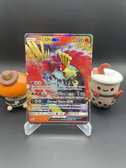 Pokemon TCG Ho-Oh GX SM57 Black Star Promo Holo Full Art Sun & Moon Promo - Image 1