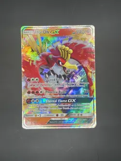 Pokemon TCG Ho-Oh GX SM57 Black Star Promo Holo Full Art Sun & Moon Promo - Image 3