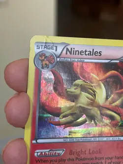 POKEMON NINETALES BW66 PROMO BLACK STAR COSMOS HOLOFOIL DAMAGED CARD SEE PICS - Image 4