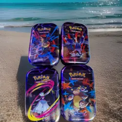 4 Pokemon Mega Evolution Mega Heroes Mini Tin + 2 Journey Together 1 + 1 Mega - Image 1