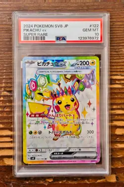 PSA 10 Pikachu SR Super Rare 122/106 sv8 Super Erectric Breaker Japanese Pokemon - Image 1