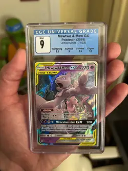 CGC MINT 9 Pokemon TCG Mewtwo & Mew GX 71/236 Sm-Unified Minds Holo Rare - Image 1