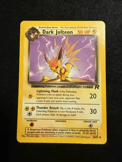 Pokemon Vintage WOTC Dark Jolteon 38/82 Team Rocket Regular MP - Image 1