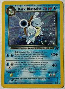 Pokemon TCG Dark Blastoise Holo Rare 3/82 Team Rocket - Image 1