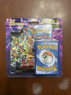 Pokemon TCG Lightning Set. 2- Crown Zenith And 2- Obsidian Flames Booster Packs. - Image 1