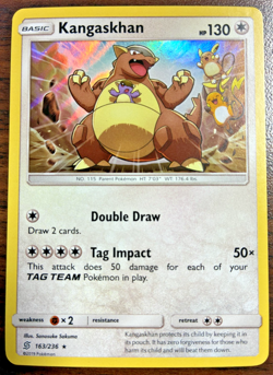 Pokemon TCG - Kangaskhan 163/236 - Holo Rare - Unified Minds 2019 - Light Play - Image 1