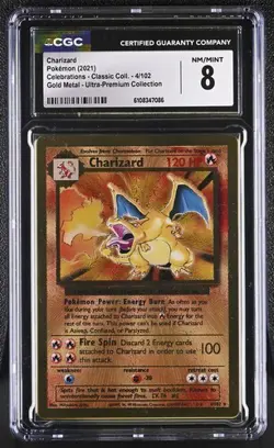 Charizard *CGC 8* GOLD METAL *Celebrations Promo* #4 *2021* Pokemon - Image 1