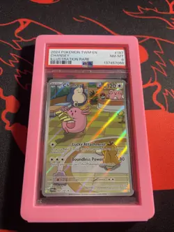 2024 POKEMON TWM EN #187 CHANSEY NM-MT ILLUSTRATION RARE PSA 8 - Image 1