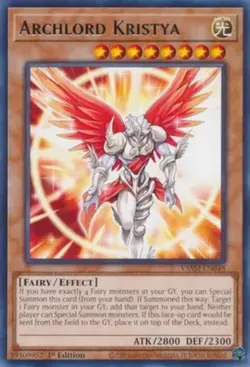 Yugioh! LP Archlord Kristya - VASM-EN048 - Quarter Century Secret Rare - 1st Edi - Image 1