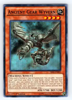 Yugioh Ancient Gear Wyvern SR03-EN003 Super Rare - NM 💎 - Image 1