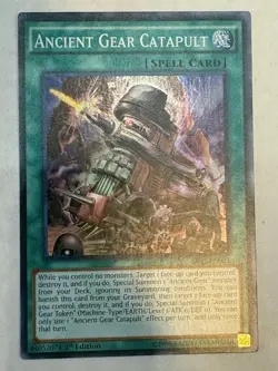YUGIOH- Ancient Gear Catapult - SR03-EN021 - Super Rare - 1st Edition - Image 1