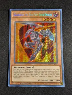 Yugioh - Gearfried the Red-Eyes Iron Knight LDS1-EN011 Limited Secret Rare NM - Image 1