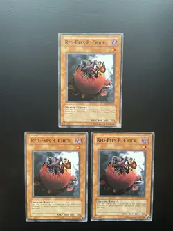 Yugioh Red-Eyes B. Chick SOD-EN017 Unlimited Edition Common LP/MP X3 - Image 1