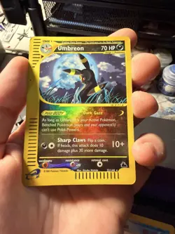 Umbreon Reverse Holo Rare Pokemon Card Skyridge 32/144 HP - Crease - Image 3