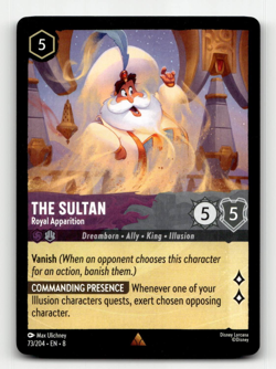 Disney Lorcana The Sultan - Royal Apparition 73/204 - Reign of Jafar - Image 1