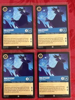 4x DISNEY LORCANA SINISTER VISITOR - MALEFICENT - x4 MINT - Image 1