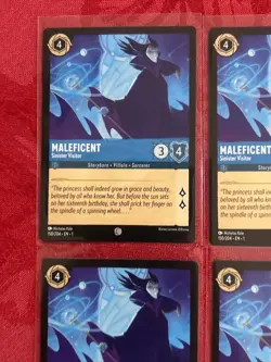 4x DISNEY LORCANA SINISTER VISITOR - MALEFICENT - x4 MINT - Image 3