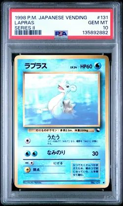1998 POKEMON JPN VENDING SER II #131 LAPRAS PSA 10 - Image 1