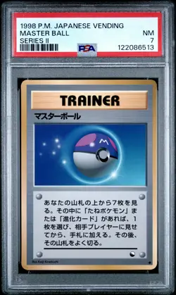 1998 POKEMON JPN VENDING SER II MASTER BALL PSA 7 - Image 1
