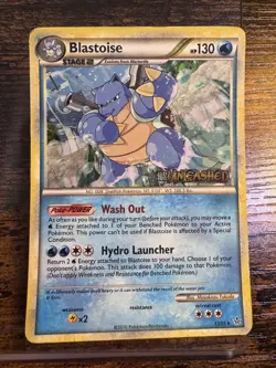 Pokemon TCG Blastoise 13/95 HGSS Unleashed Prerelease Promo Holofoil: HP - Image 1