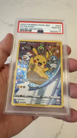 Pikachu SWSH020 SWSH: Sword & Shield Promo Cards Holo PSA 10 - Image 3